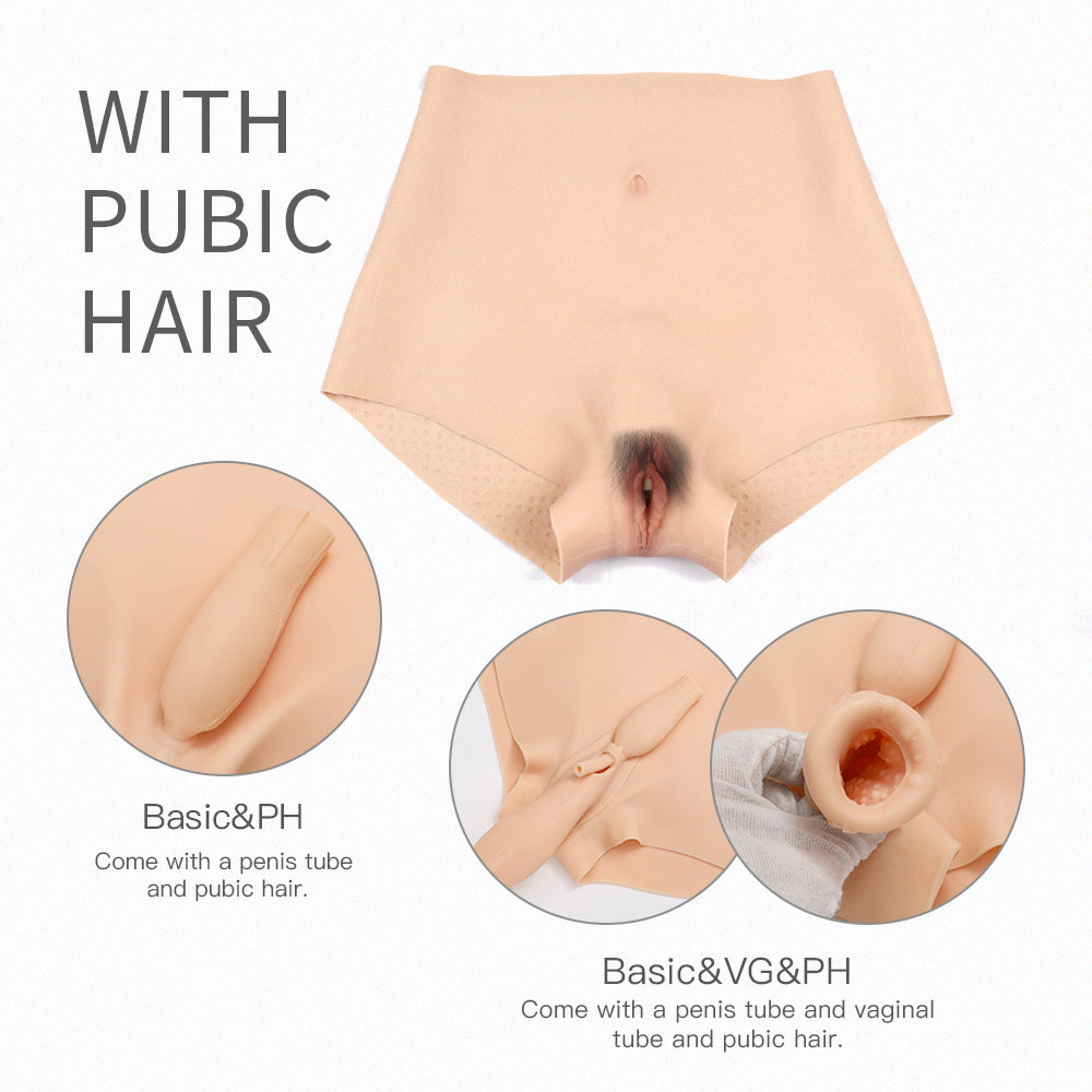 Hairy Fake Vagina Hip Enhance Pants