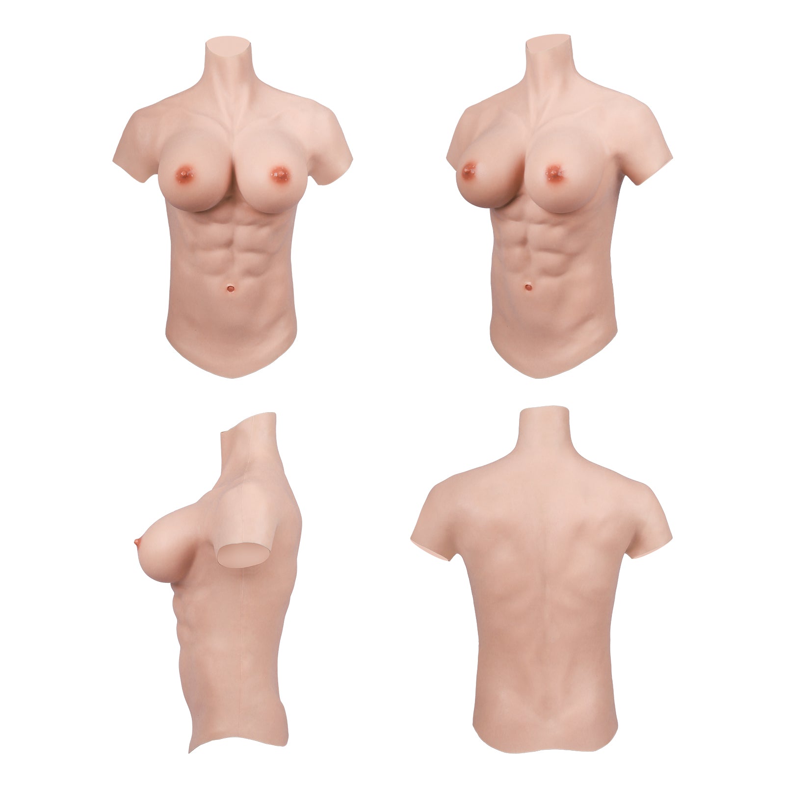 Silicone Half Body Breast Forms for Crossdressers Italy