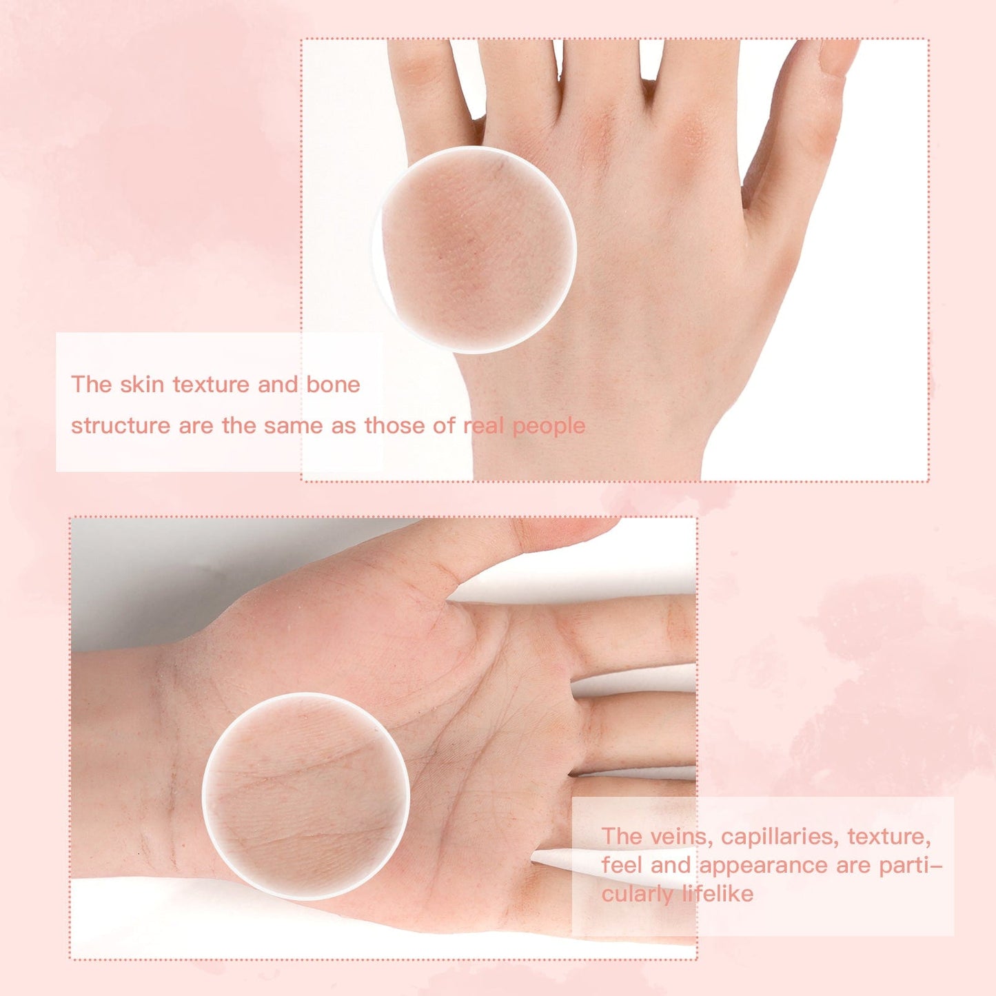 Female Life Size Hand with Acrylic nail
