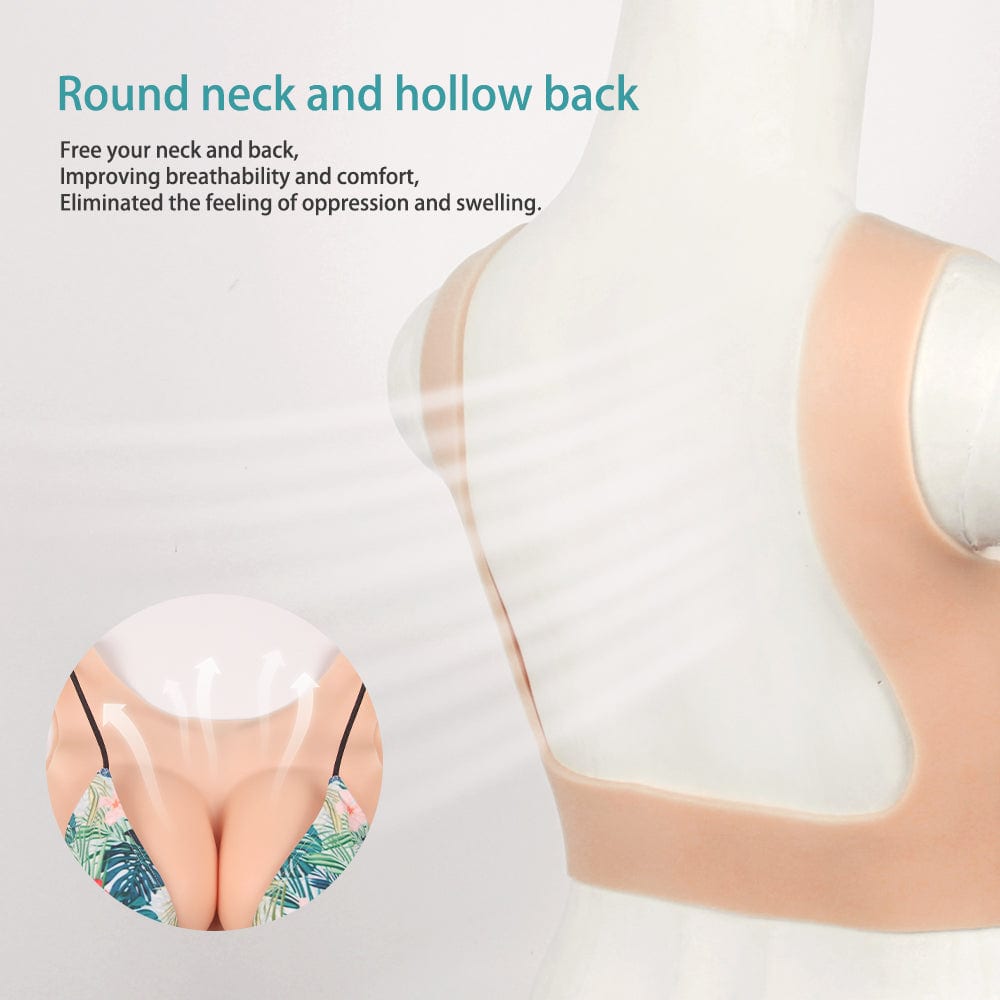 Backless Design Silk Cotton Filled B-G Cup Breastplate