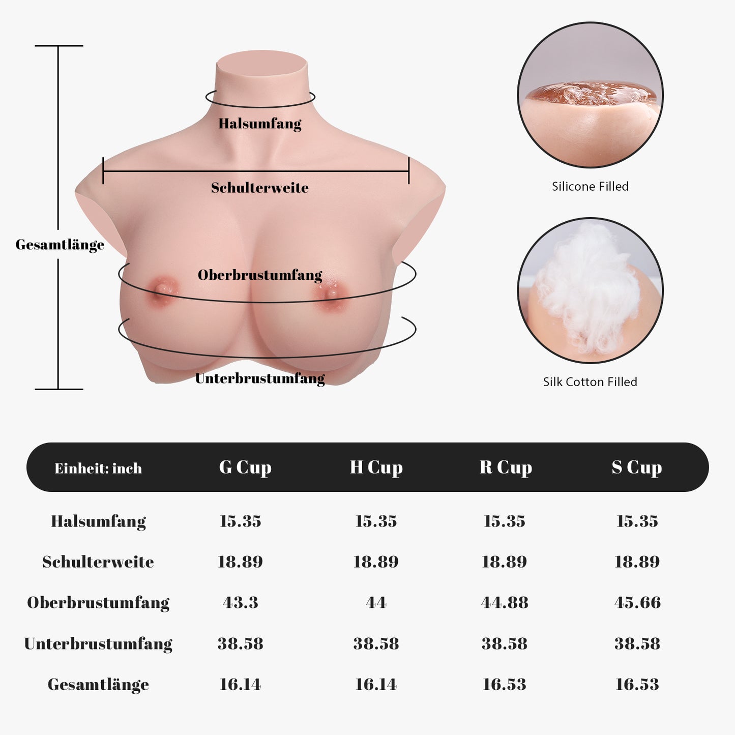 Silicone Breast Forms Larger Size
