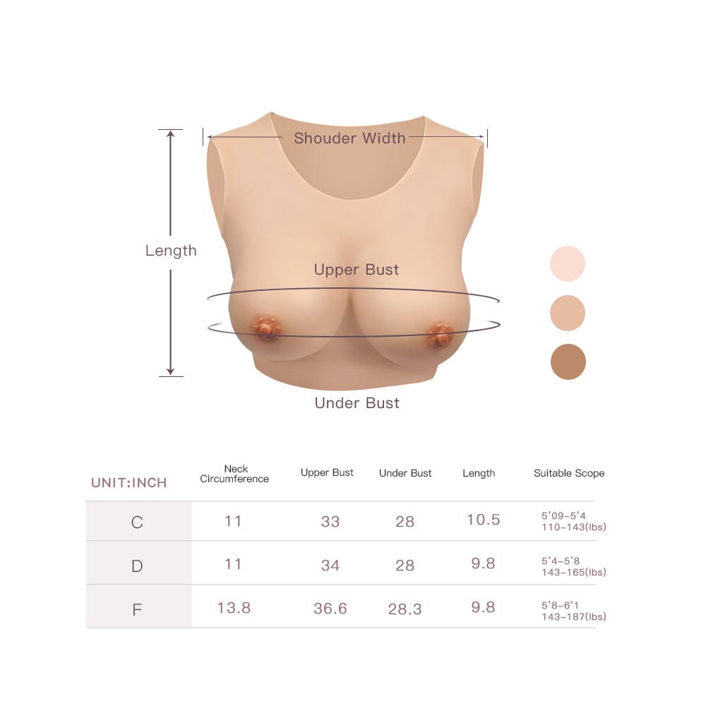 Round Collar Silk Cotton Filled C-F Cup Breastplate 4G