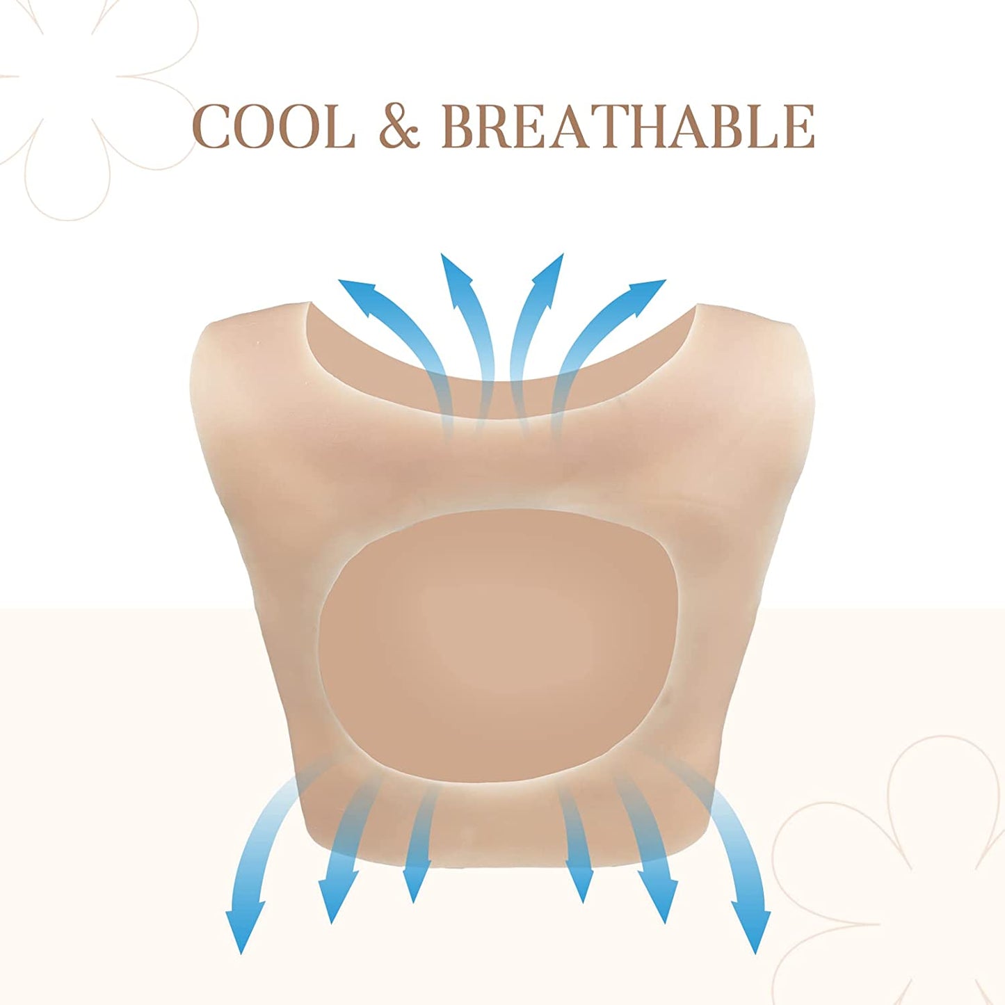 Hollow Back Round Collar Fake Boobs B-G Cup