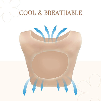 Hollow Back Round Collar Fake Boobs B-G Cup