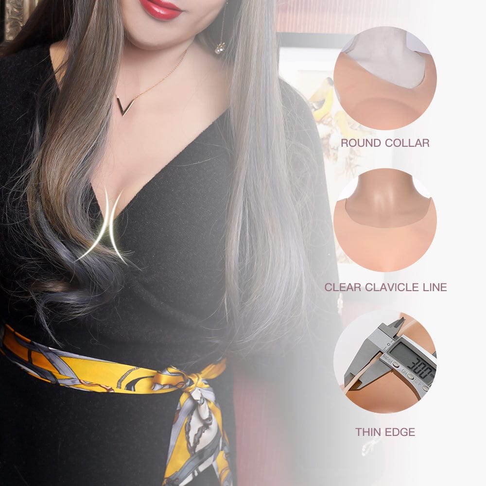 Round Collar Silk Cotton Filled C-F Cup Breastplate 4G