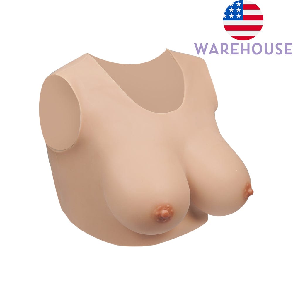 Round Collar Silk Cotton Filled C-F Cup Breastplate 4G