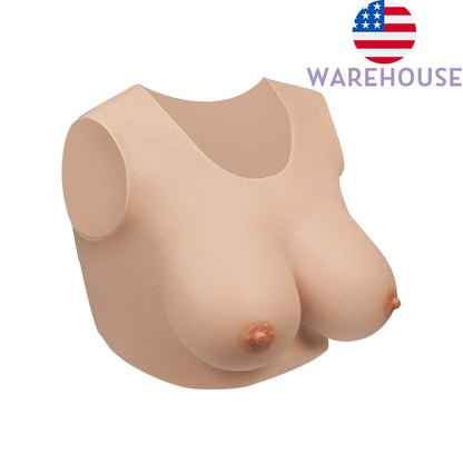 Round Collar Silk Cotton Filled C-F Cup Breastplate 4G