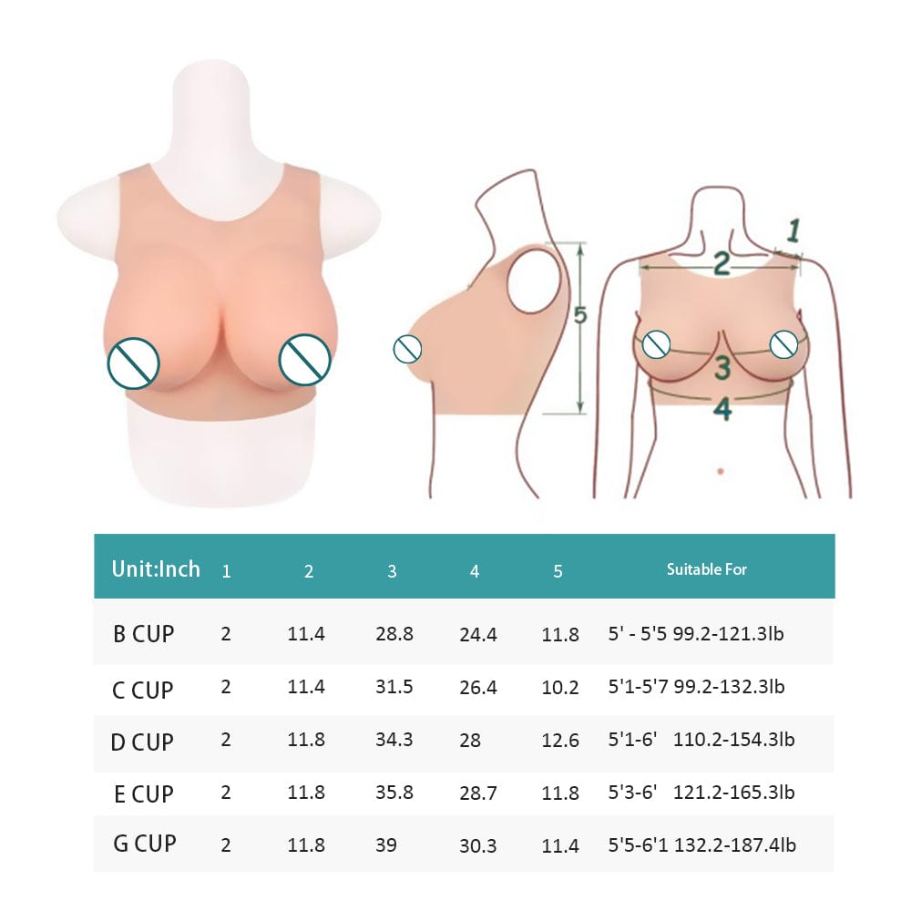 Backless Design Silk Cotton Filled B-G Cup Breastplate